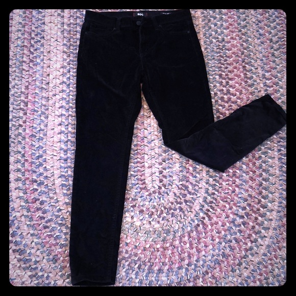 BDG Urban Outfitters Black Velvet low rise pants - Picture 1 of 6